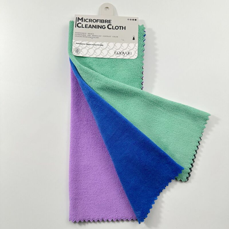 Household Solid Color Microfiber Cleaning Cloth for Washing Dishes, Absorbent, Stain-Removing, Strong Car Washing Towel, Ab Cleaning Cloth, Cleaning Towel