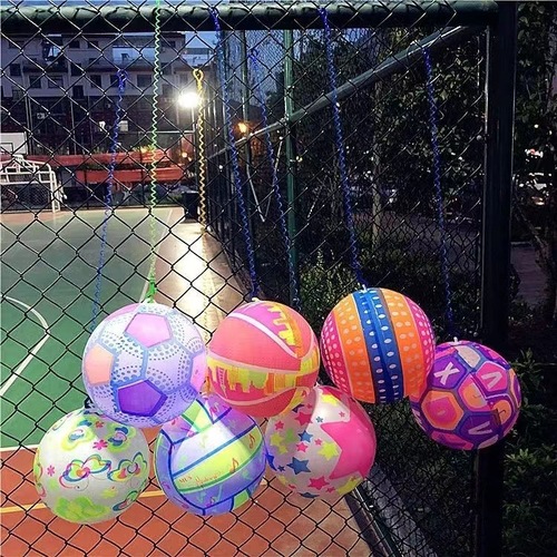 New night market park floor push chain luminous football wholesale toys children's fitness racket and ball wholesale