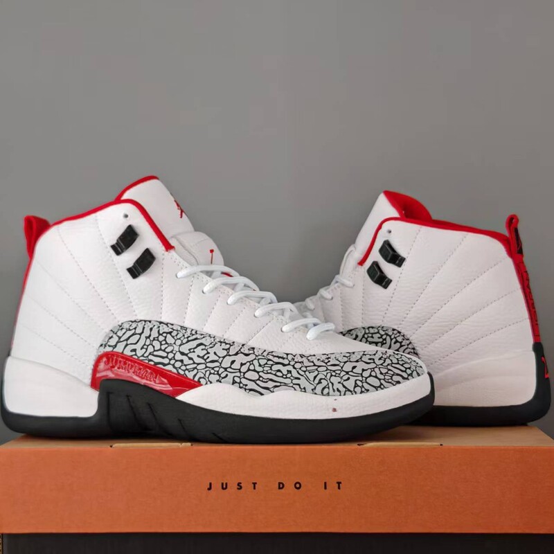 Putian Aj12 High-Top Basketball Shoes Jordan 12 French Blue Black White Red Unisex Outdoor Versatile Casual Sports Trendy Shoes