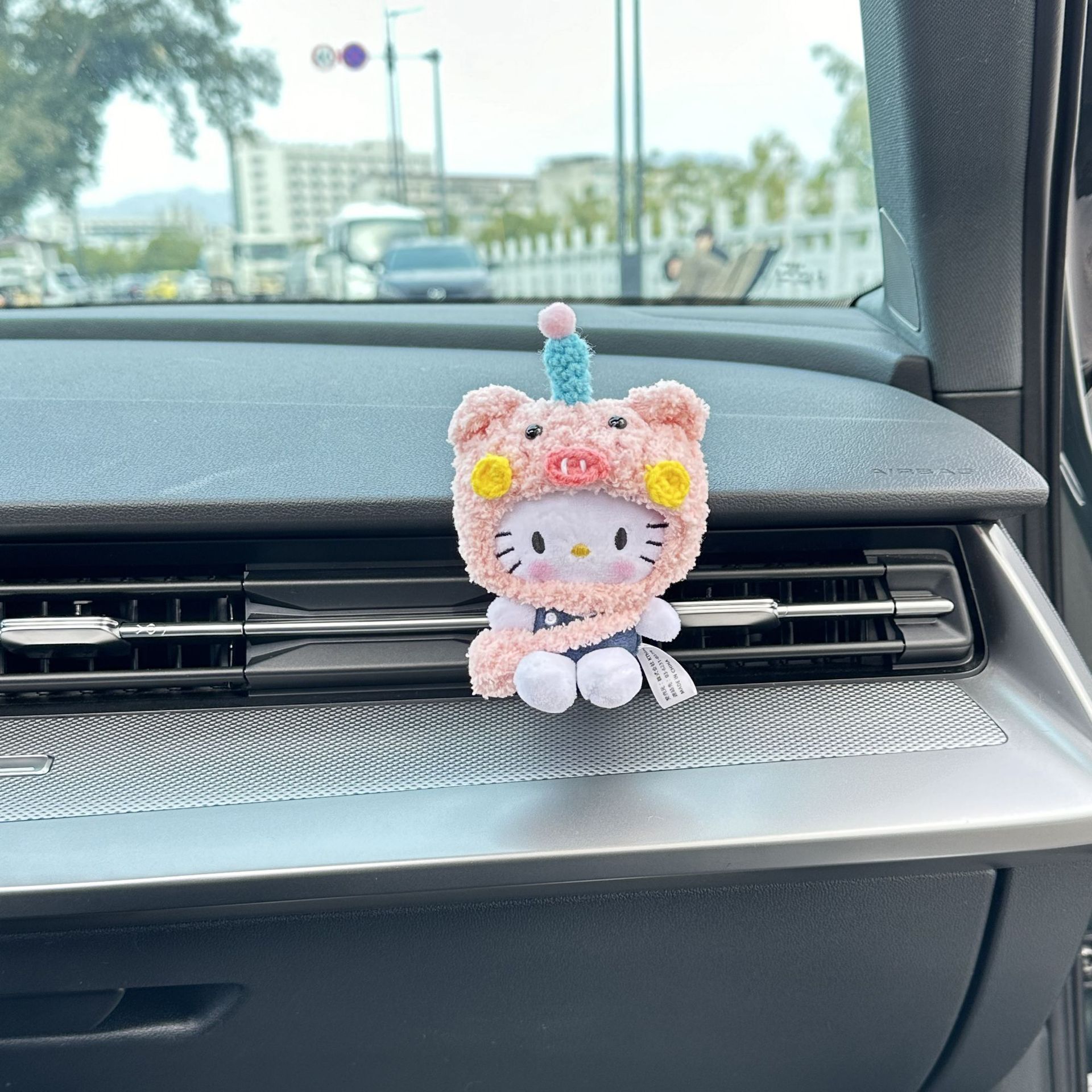 Decoración de aire acondicionado para automóviles accesorios de automóviles de dibujos animados elefante gorra Kitty decoración de salida de aire acondicionado adorable adornos de perfume para automóviles