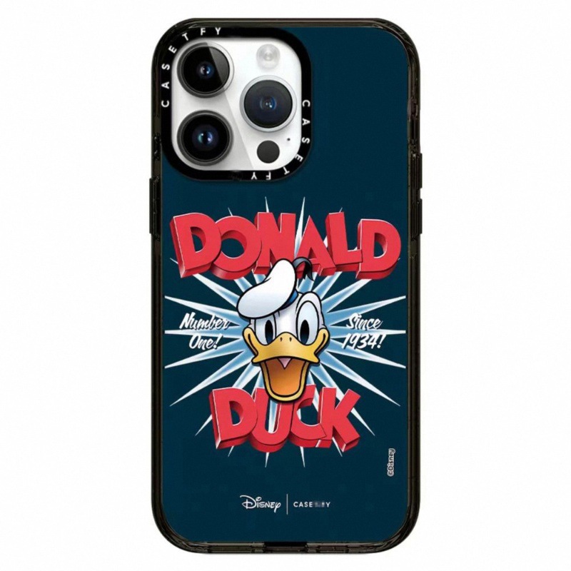 CASE 도널드 덕 오프닝 [아크릴 블랙 프레임] 맥세이프 마그네틱