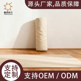 木棉填充长条圆柱形纤维枕头纯棉瑜伽抱枕抬腿辅助可拆洗多用途