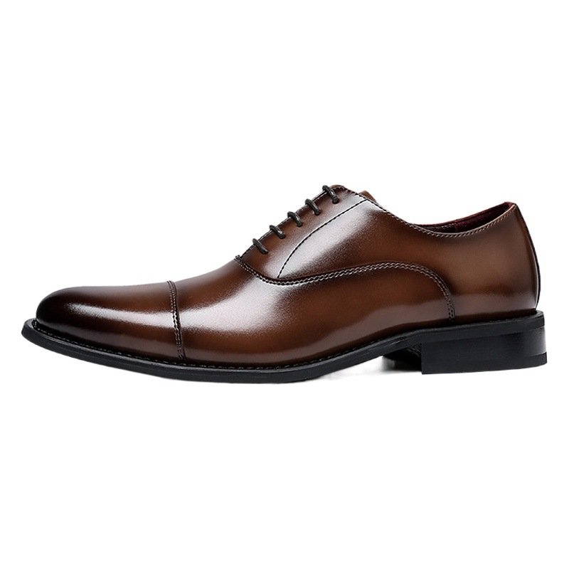 Zapatos de cuero zapatos de negocios para hombres Oxford zapatos de hombre cuero genuino desgaste formal zapatos de cuero para hombres de tres articulaciones zapatos de cuero de altura oculta estilo británico