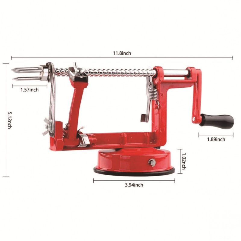 Transfronterizos caseros de manzanas de mano multifuncional comercial 3 en 1 fabricante de máquina de pelador de frutas manuales