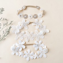 ins爆款儿童发饰婴儿蕾丝刺绣弹力发带超仙公主头饰宝宝生日拍照