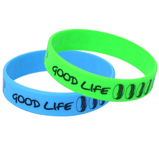 Silicone Bracelet with Customized Logo Printing, Concave and Convex Lettering, Customized Simple European and American Luminous Sports Wristband