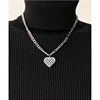 Universal small design necklace, chain for key bag  stainless steel, sweater, accessory, European style, trend of season