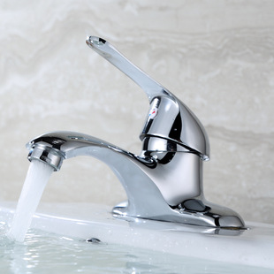Old-Fashioned Double-Hole Basin Washbasin Faucet Hot and Cold Water Household Bathroom Two or Three-Hole Washbasin Dual-Use Switch