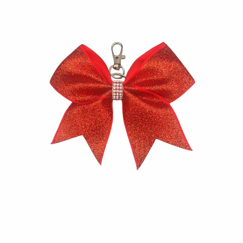Nuevo estilo de moda transfronteriza arco de cuero brillante llavero colgante personalidad diamante de amigas bolsas colgantes regalos