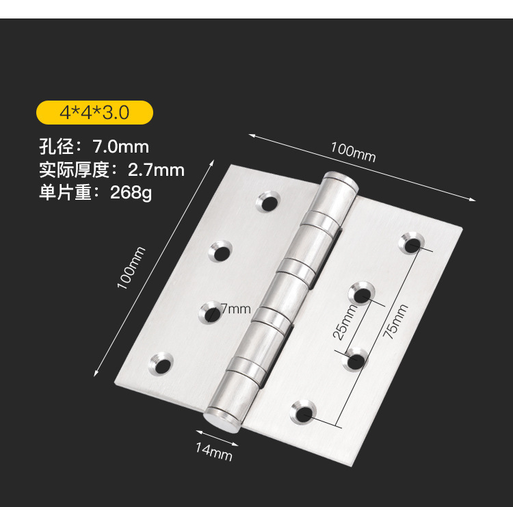 ステンレス鋼フラットヒンジ 4*4inch 拡張 5*3.5 ブロンズブラックベアリングヒンジルーズリーフヒンジハードウェアアクセサリー|undefined