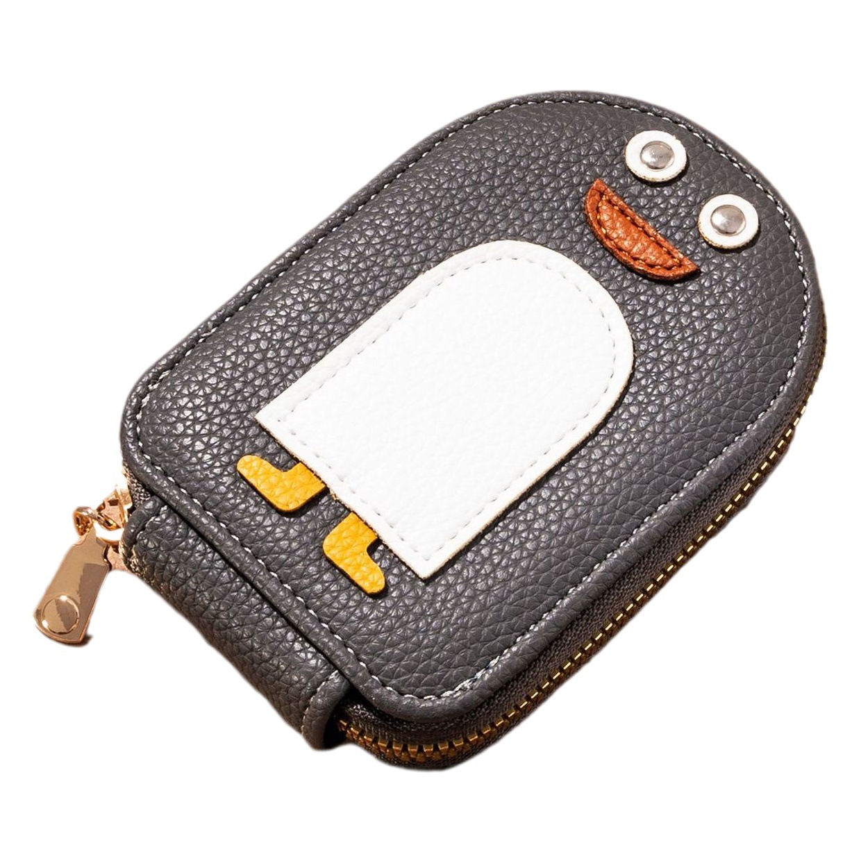 Nuevo pingüino de dibujos animados pequeño lindo nacional moda órgano titular de la tarjeta multi-Tarjeta ID bolsa de almacenamiento de tarjetas de gran capacidad