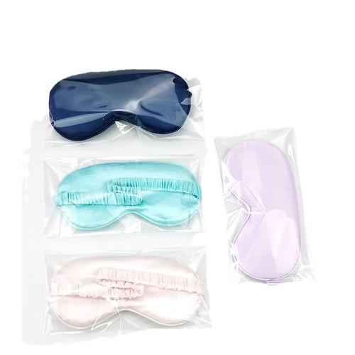 新款双面色丁眼罩遮光睡眠涤纶护眼罩工厂直销批发