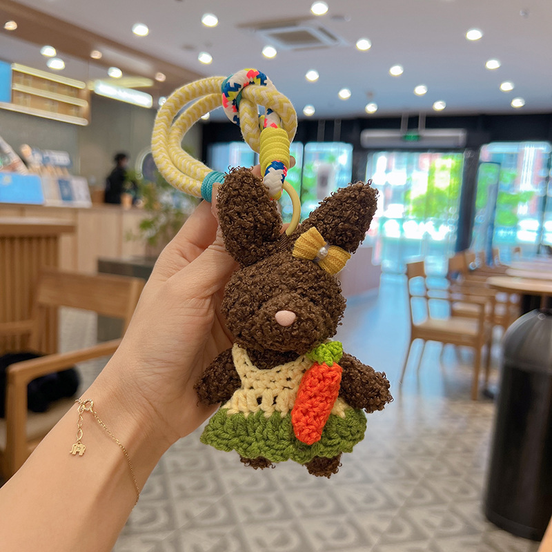 1 Piece Cartoon Style Cute Rabbit Plush Unisex Bag Pendant Keychain display picture 9