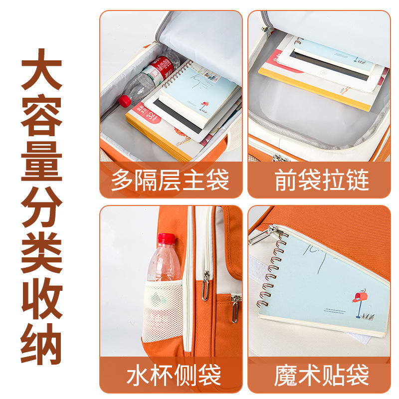 Nueva actualización de la mochila escolar para niños de la nube para estudiantes de primaria, niños y niñas, 123, grados 6 para reducir la carga, hombro ligero, gran capacidad