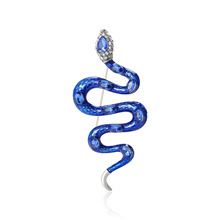 复古新款合金珐琅蛇纹胸针创意个性男女衬衫西装别针饰品胸花