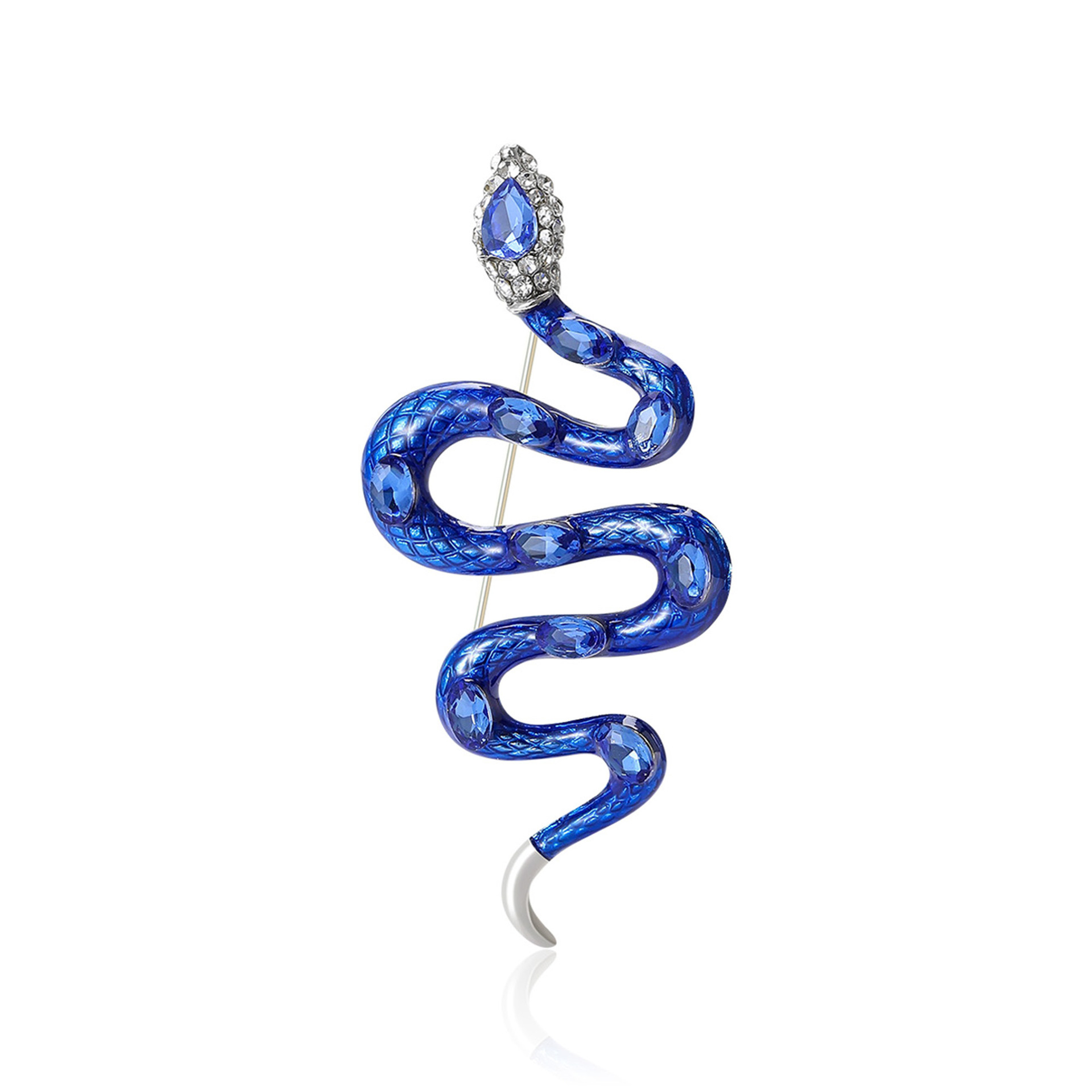 复古新款合金珐琅蛇纹胸针创意个性男女衬衫西装别针饰品胸花