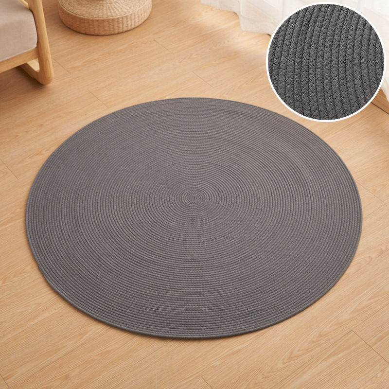 Sala de estar nórdica alfombra mesa de café manta dormitorio alfombra de piso hogar lavable sofá cama lado gran área redonda tejida a mano