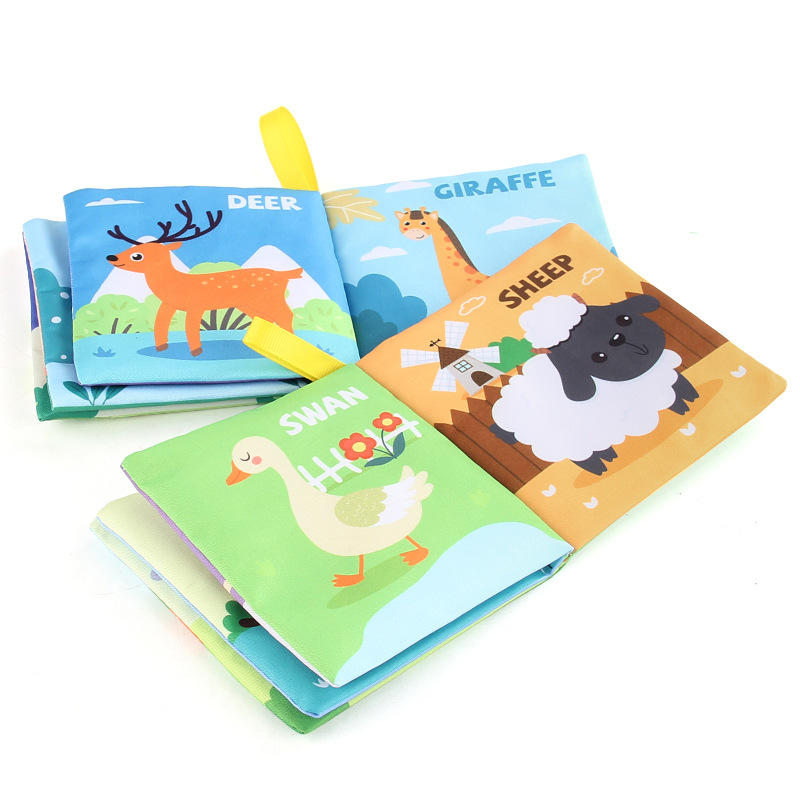 Libro de tela para bebés juguetes de educación temprana animal marino libro de Palma a prueba de lágrimas libro de tela para bebés cognitiva múltiple Amazon