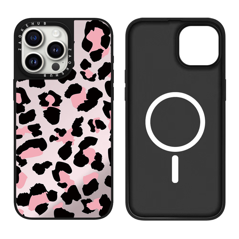 CASE豹纹美少女战士咖啡Kitty猫iPhone16ProMax苹果17镜面手机壳|undefined