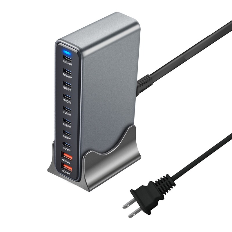 人気の 800 ワットマルチポート携帯電話充電器 USB 高速充電 PD ハイパワー充電器窒化ガリウムデスクトップ充電ステーション|undefined