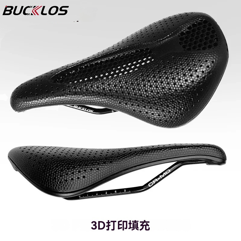 BUCKLOS 3D 打印自行车鞍座 143mm 155mm 蜂窝透气赛车座垫 3D 公