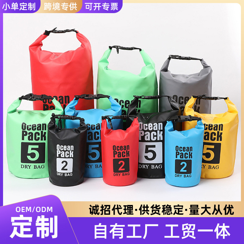 Factory Customized Outdoor Camping Style Waterproof Backpack Mobile Phone Waterproof Bag Snorkeling Backpack Beach Diving Bucket Bag Rafting