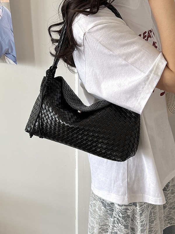 Bolsa de tejido de gran capacidad, bolso de mano de mano de vacaciones, bolso de brazo de dos piezas.