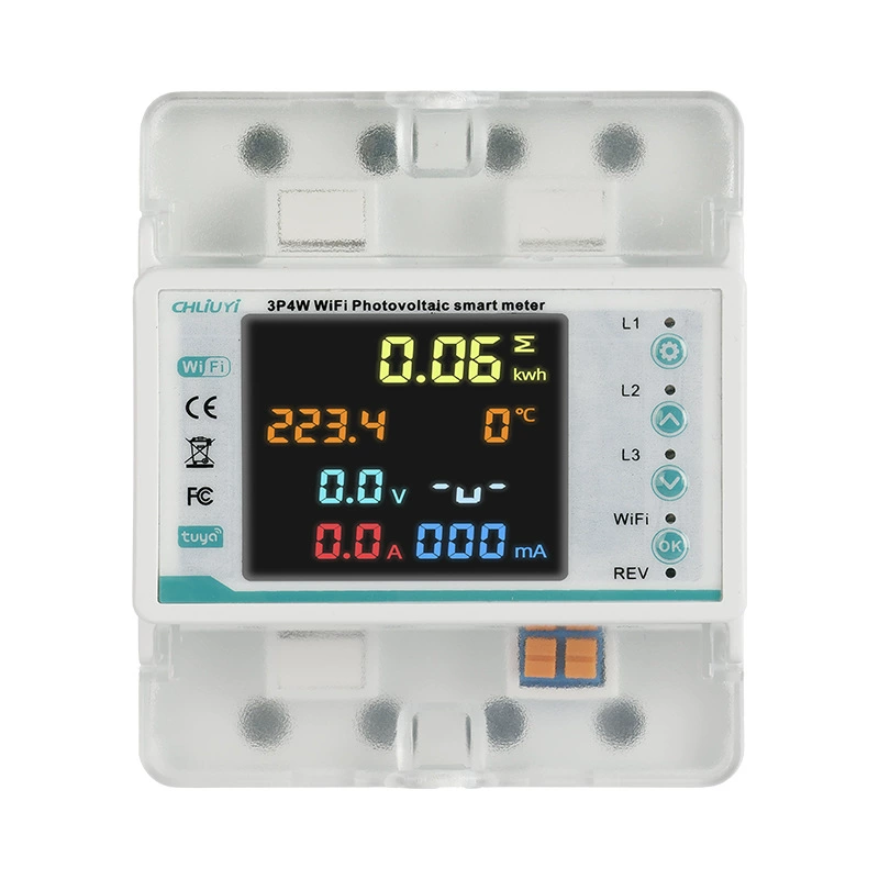 Трансграничная трехфазная четырехпроводная интеллектуальная защита счетчика с дистанционным управлением Tuya WiFi без защиты от утечки.