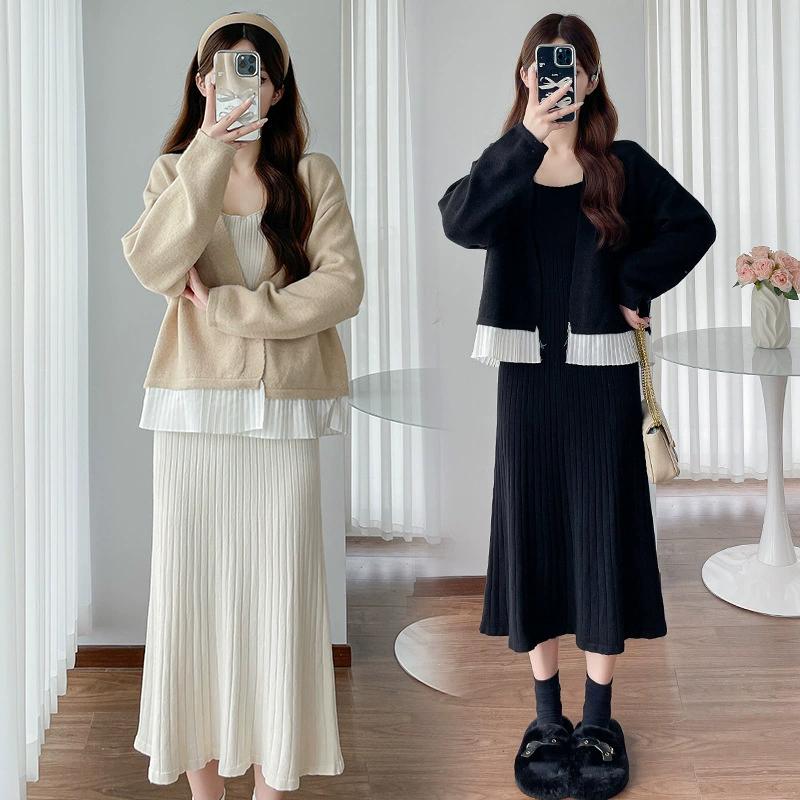 Осенний пуховик для беременных, футболка, slip dress, свитер, кардиган, комплект, (Физики)
