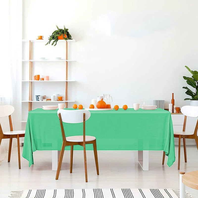 Mantel Desechable de Color Sólido, Mantel de Plástico PE Impermeable y Resistente al Aceite, Engrosado, para Hotel, Hogar, Fiesta, Venta al por Mayor, Mesa de Comedor
