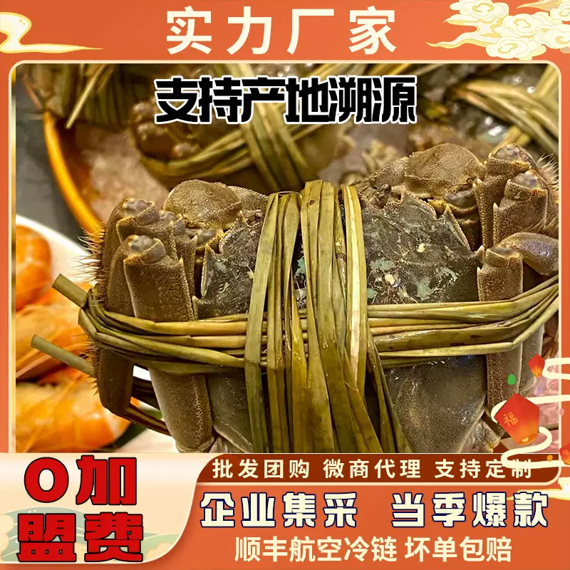 苏州大闸蟹礼盒湖心养殖工厂直发诚邀全国代理加盟量大价优可代发
