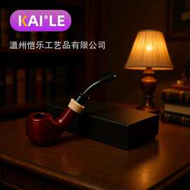 巴花木弯头烟斗复古男士工艺弯式短款烟斗木质烟斗烟具可拆卸pipe