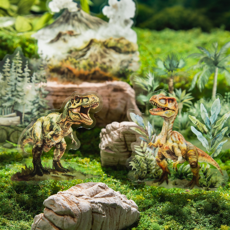 Un buen día PET pegatinas bolsas de dinosaurios mundo pegatinas divertidas para niños pegatinas de contabilidad pegatinas DIY decoración collage