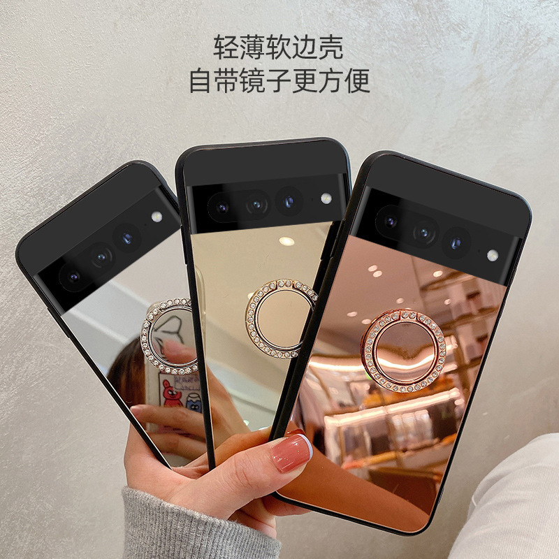 Mirror bracket for Google Pixel 9 phone case makeup mirror Pixel8 Pro ring 6A/5 all-inclusive Mirror bracket for Google Pixel 9 phone case makeup mirror Pixel8 Pro ring 6A/5 all-inclusive