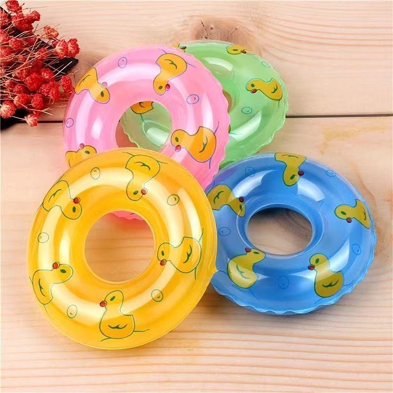 Mini círculo de natación creativo para niños juguetes de baño de agua flotante donut para mascotas juguetes de agua