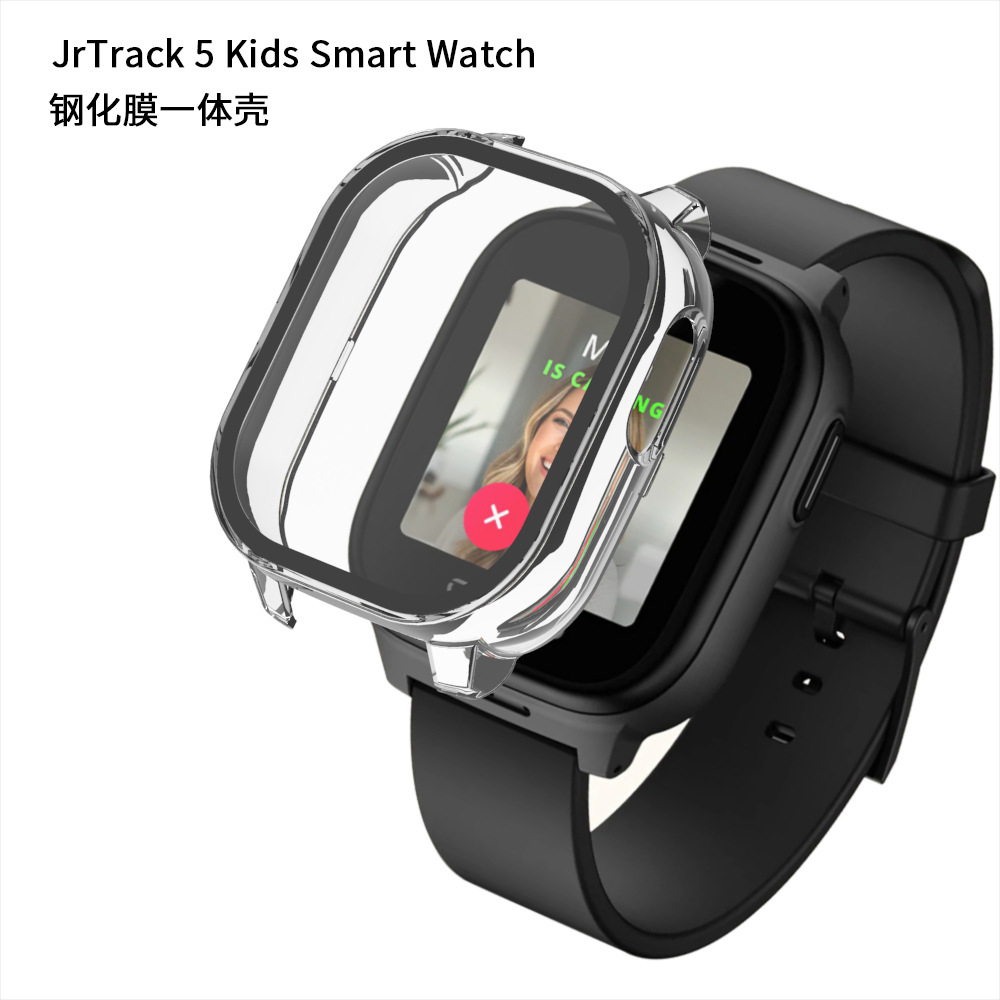 Cosmo 手表5保护壳适用Cosmo JrTrack 5 Watch PC+钢化玻璃一体壳