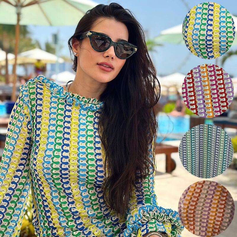 2023 cross-border Amazon AliExpress popular contrast color lace backless long sleeve dress HY069 2023 cross-border Amazon AliExpress popular contrast color lace backless long sleeve dress HY069
