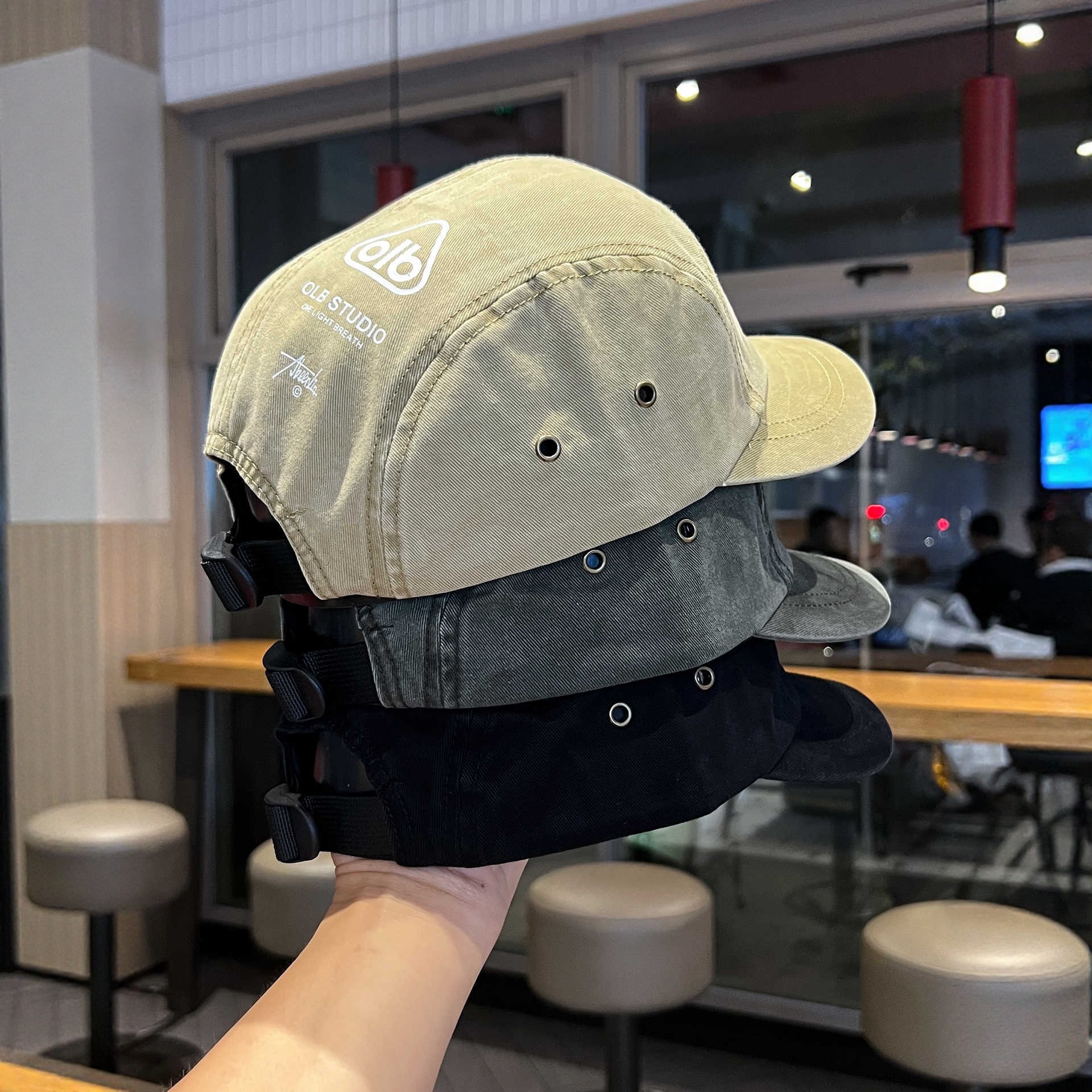 Sombreros de bisel corto para hombres y mujeres cuatro estaciones de moda moda sombrero de béisbol casual muestra cara pequeña herramienta de estilo de algodón viejo sombrero de lengua de pato