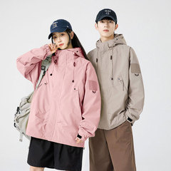 春と秋の新作メンズジャケットアウトドア登山服学生作業服マルチバッグ防水ジャケットカップルジャケットトップス男性用
