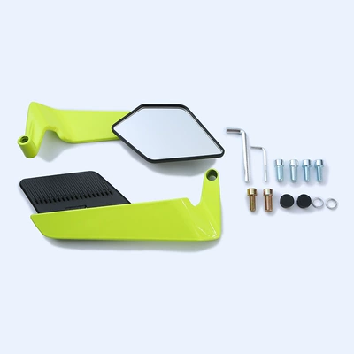 Motorcycle rearview mirror Rearview Mirror Suitable for - yellow-black-mirror-shell-white-mirror