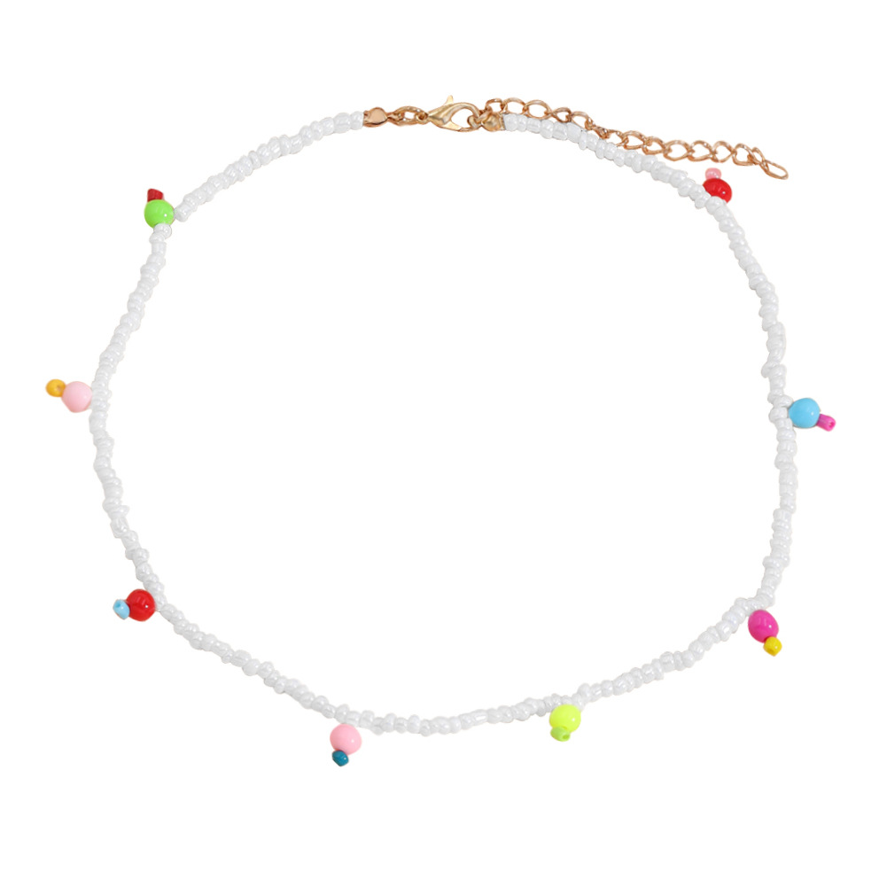 Chaîne De Clavicule Simple Perles De Couleur Bonbon En Gros Nihaojewelry display picture 1