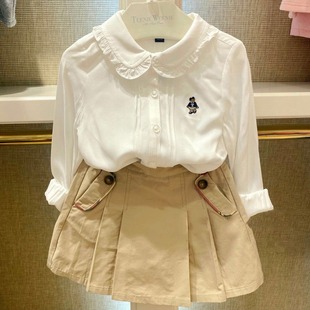E in stock spring and autumn girls' shirt TKYW211251A support one-piece delivery