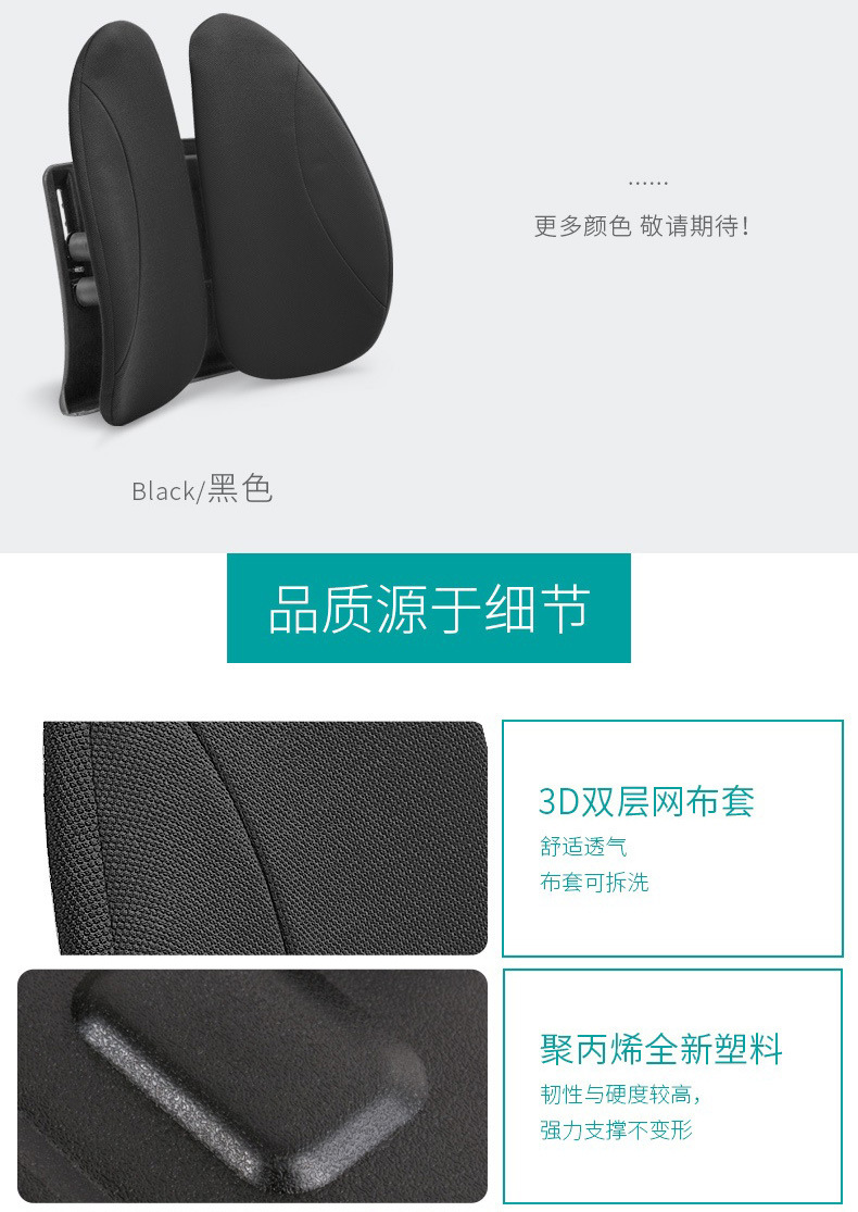 Ergonomic Lumbar Support Cushion for Office Long Sitting, Breathable Waist Support Back Cushion, Driving Lumbar Cushion