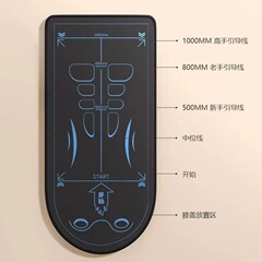 健腹輪専用のマットの目盛りは腹筋輪のマットを敷きます。