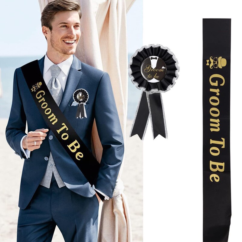 Bachelor party groom to be badge suit bride to be bridal ribbon wedding party suit Bachelor party groom to be badge suit bride to be bridal ribbon wedding party suit