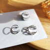 Fashionable set, ear clips, earrings, simple and elegant design, no pierced ears, 3 piece set