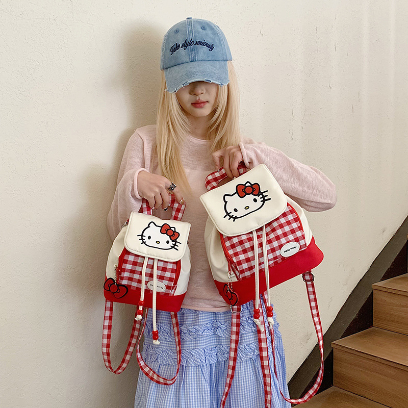 Japanese Style Small Schoolbag Mini Cute Kitty Cat Backpack New Sweet Cool Girl Cartoon Multi-purpose Backpack Crossbody