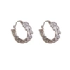 Silver ring with zircon, jewelry, earrings