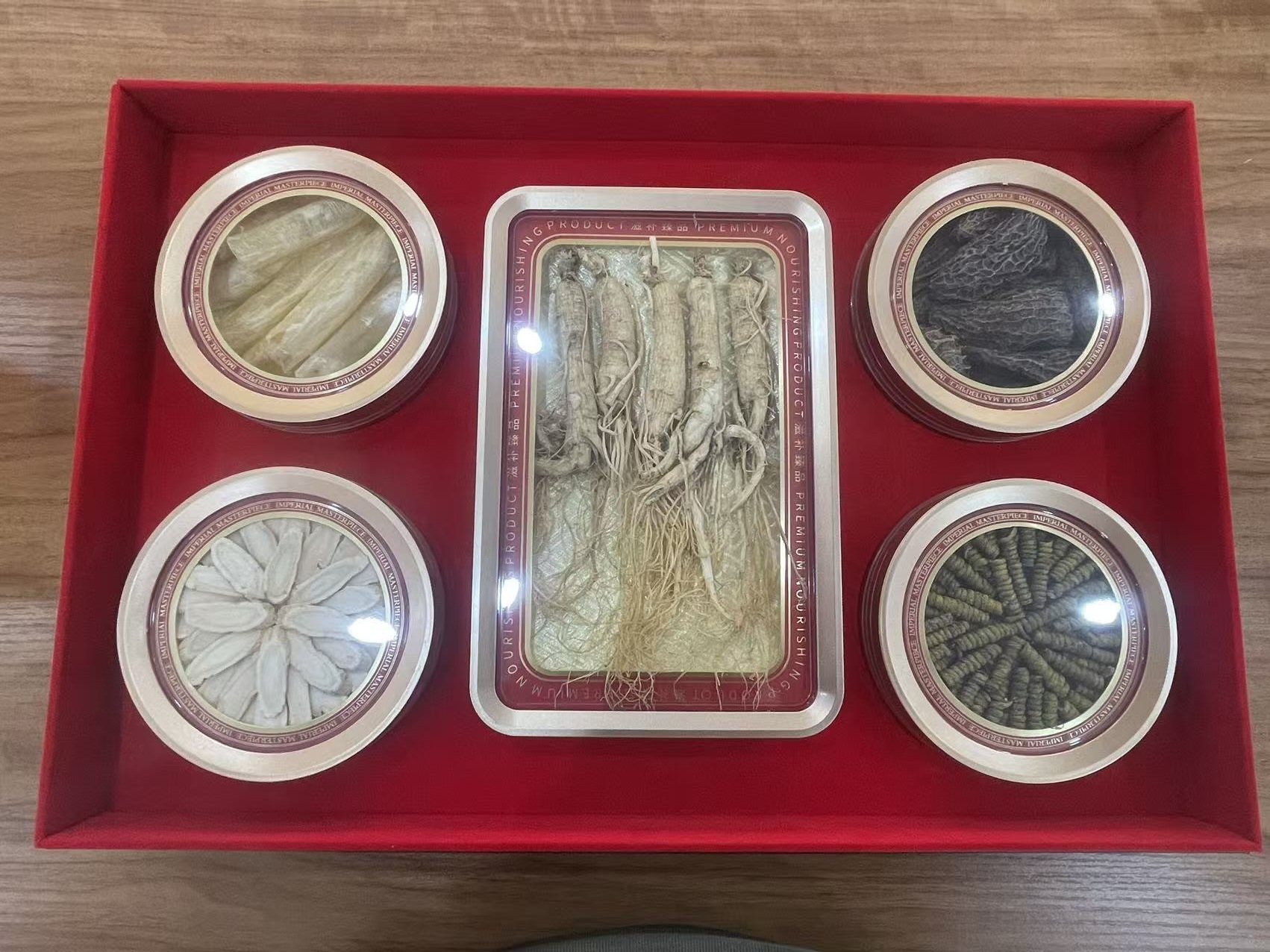 Premium Five Herb Gift Box Dendrobium Morel American Ginseng Ginseng Fish Maw 1500g Nourishing Soup Set overview
