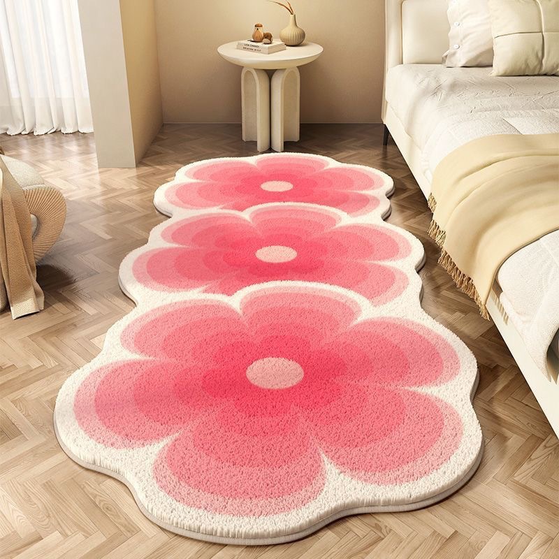Dopamine Flower Bedroom Bedside Blanket Home Living Room Sofa Blanket Imitation Cashmere Cooling Carpet Balcony Bay Window Mat